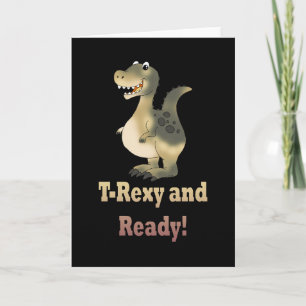 Första skoldagen - T-Rex Dino Kort