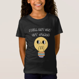 första skoldagen tillbaka, jag kommer inte att grå t shirt