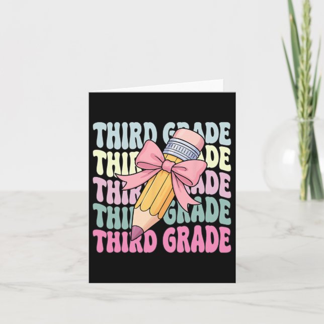 Första Skoldagen Tröja Tredje Klass Coquette 3:e Kort (Framsida)