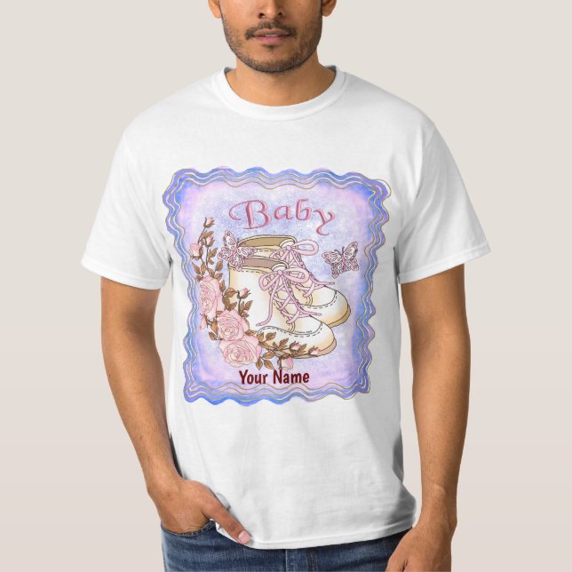 Första skor Babyflicka T-Shirt (Framsida)