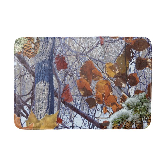 Första Snö Camo Badrumsmatta (Framsidan)