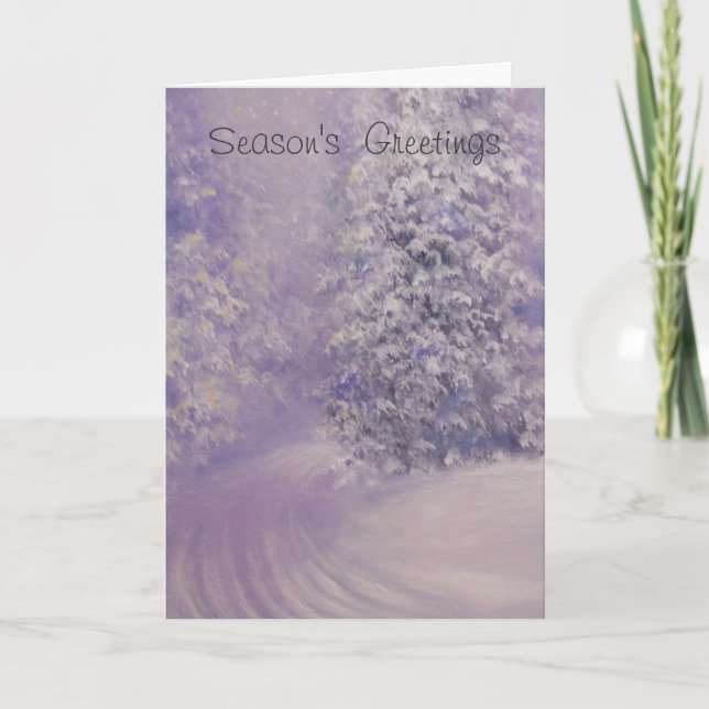 FÖRSTA SNÖ, CHRISTMAS-KORT HELGKORT (Framsida)