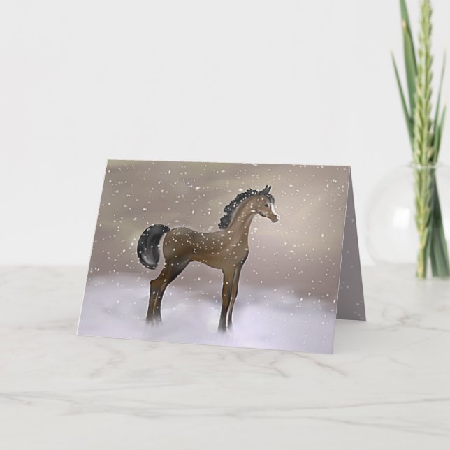 "Första Snö" ~ Greeting Card Helgkort (Framsida)