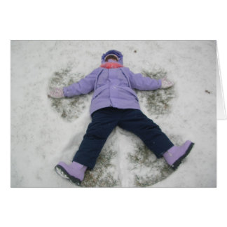 Första snö hälsningskort