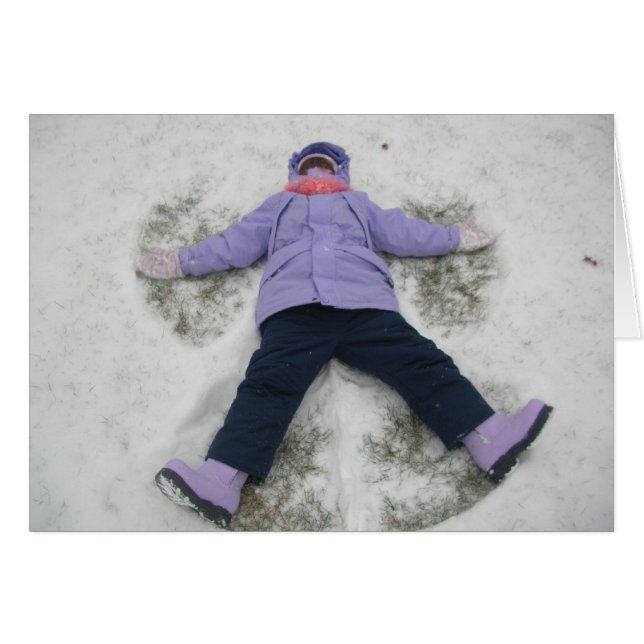 Första snö hälsningskort (Framsidan Horizontal)