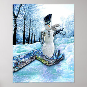Första Snö om Kanvastrycket Poster