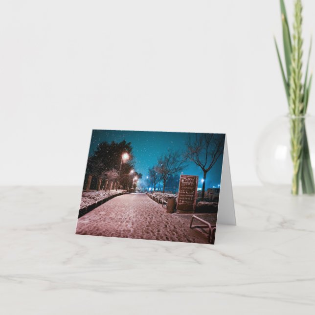 Första Snö Tack Kort (Framsida)