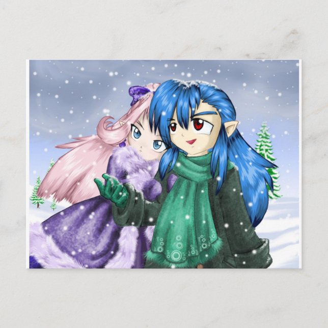 Första Snö Vykort (Framsida)