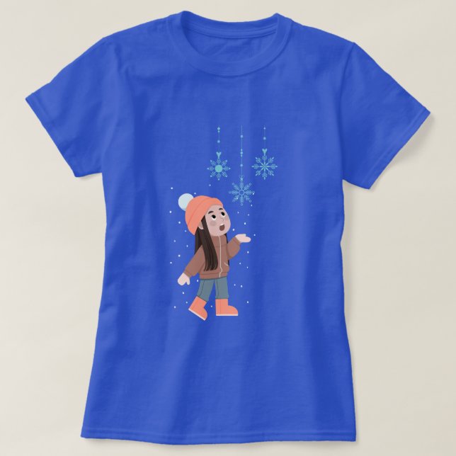 Första snöfallet t shirt (Design framsida)