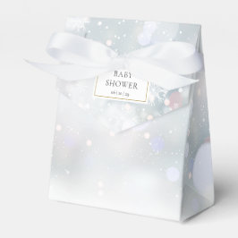Första snöflingor Vinter Bebis Bjudning Presentaskar