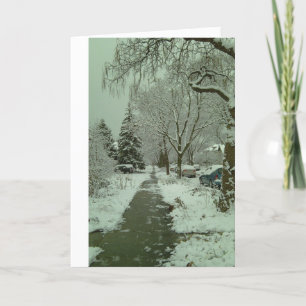 Första Snowfall Helgkort