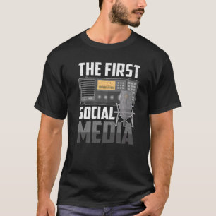 Första Social Media Ham Radio Amateur Radio Op T Shirt