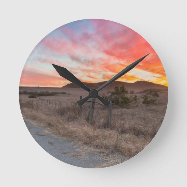 Första solnedgång av dagen rund klocka (Framsida)