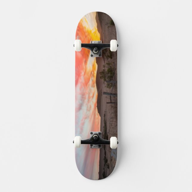 Första solnedgång av dagen skateboard bräda 19,5 cm (Framsida)
