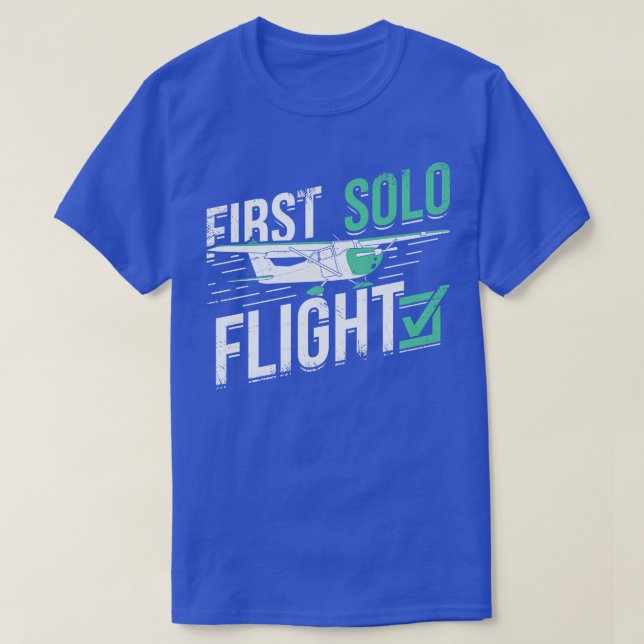 Första Solo Flight Pilot Gift T Shirt (Design framsida)