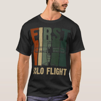Första Solo-flygplanet Pilot Aircraft Retro 2 T Shirt