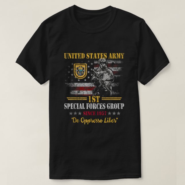 Första Speciella styrgruppen Veteran 1:a SFG Shirt T Shirt (Design framsida)