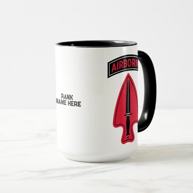 Första Speciella styrkors driftsavgränsningsdelta Mugg (Framsida höger)