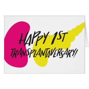 Första SPK Transplantaversary kort för lycklig