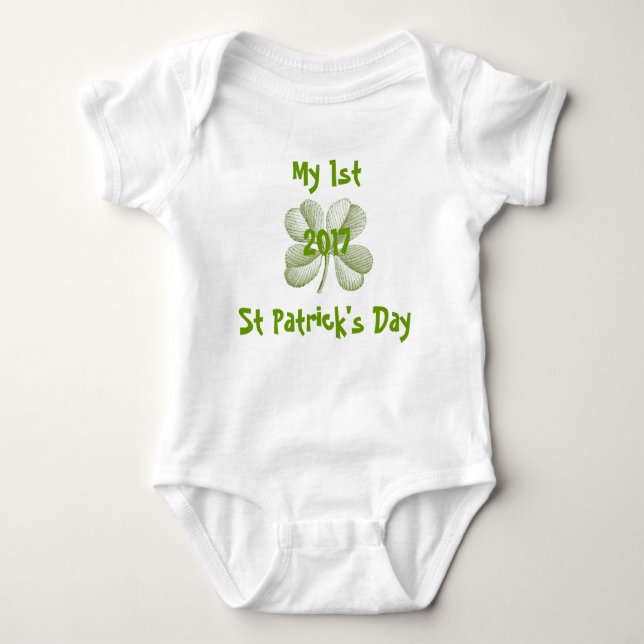 Första St patrick's day Onsie för baby Tee (Framsida)