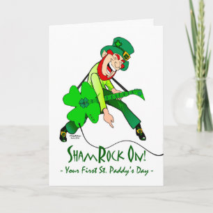 Första St. Patrick's Day, Rockstjärna Leprechaun Kort