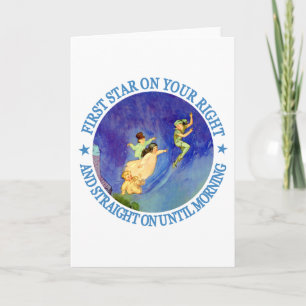 FÖRSTA STAR PÅ DIN HÖGER, RAK PÅ TILL MORGON HELGKORT