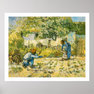 Första steg av Vincent Van Gogh 1890 Poster