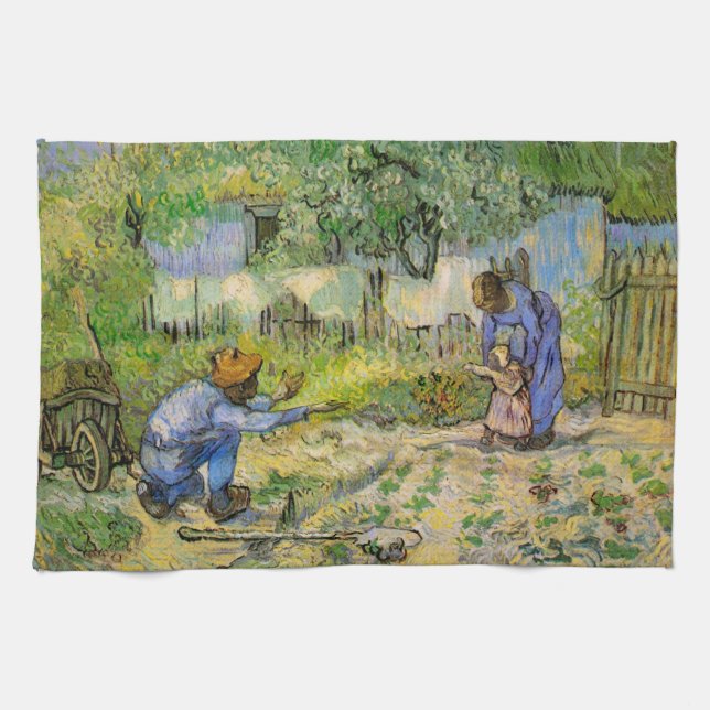 Första stegen (efter Millet) av Vincent van Gogh Kökshandduk (Horisontell)
