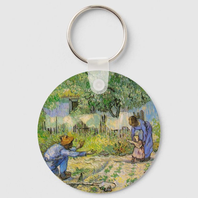 Första stegen (efter Millet) av Vincent van Gogh Nyckelring (Framsida)