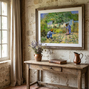 Första stegen (efter Millet) av Vincent van Gogh Poster