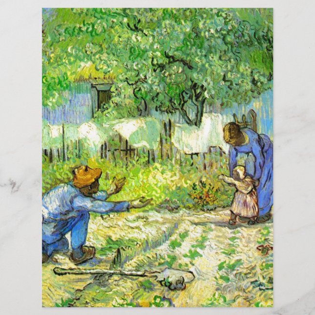 Första steget, 1890 Vincent van Gogh. (Framsida)