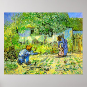 Första steget, 1890 Vincent van Gogh Poster