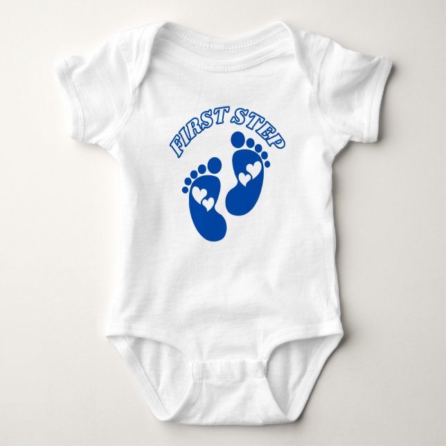 Första steget Baby Bodykostym för Boys. T Shirt (Framsida)
