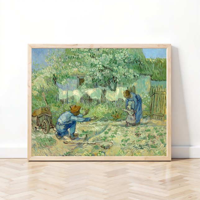 Första steget, efter Millet av Vincent Van Gogh Ar Poster (Skapare uppladdad)