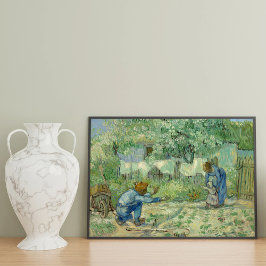 Första steget, efter Millet av Vincent Van Gogh Fototryck