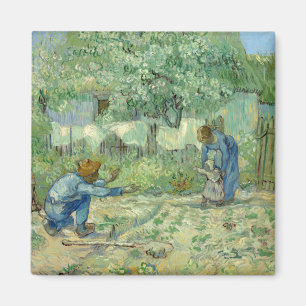Första steget, efter Millet av Vincent Van Gogh Magnet