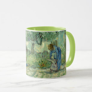 Första steget, efter Millet av Vincent Van Gogh Mugg