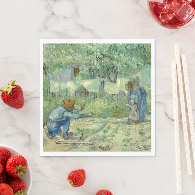 Första steget, efter Millet av Vincent Van Gogh Pappersservett (Insitu)