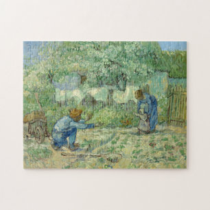 Första steget, efter Millet av Vincent Van Gogh Pussel