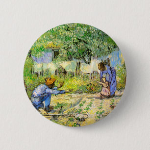 Första steget (efter Millet) Van Gogh Fine Art Knapp