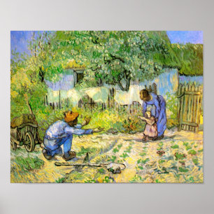 Första steget (efter Millet) Van Gogh Fine Art Poster