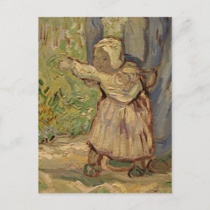 Första steget, efter Millet - Vincent Van Gogh Vykort