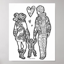 Första steget - Mamma Life/Parenthood Art Print