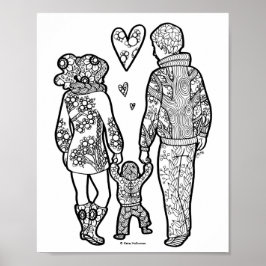 Första steget - Mamma Life/Parenthood Art Print Poster