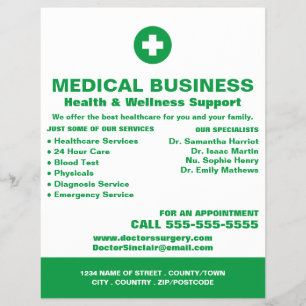 Första stödsymbolen, allmänpraktiserande läkare, s reklamblad