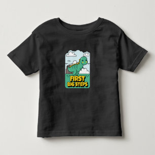 Första stora steg Dinosaur Kids Milestone Clothing T Shirt