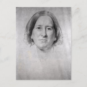 Första studien för Porträtt vid George Eliot Vykort