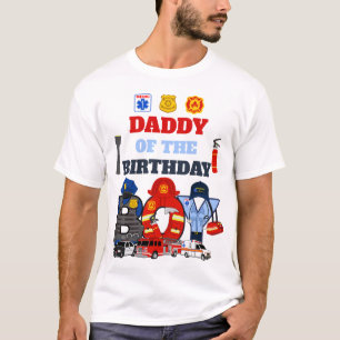 Första svararen pappa på födelsedagspojken t shirt