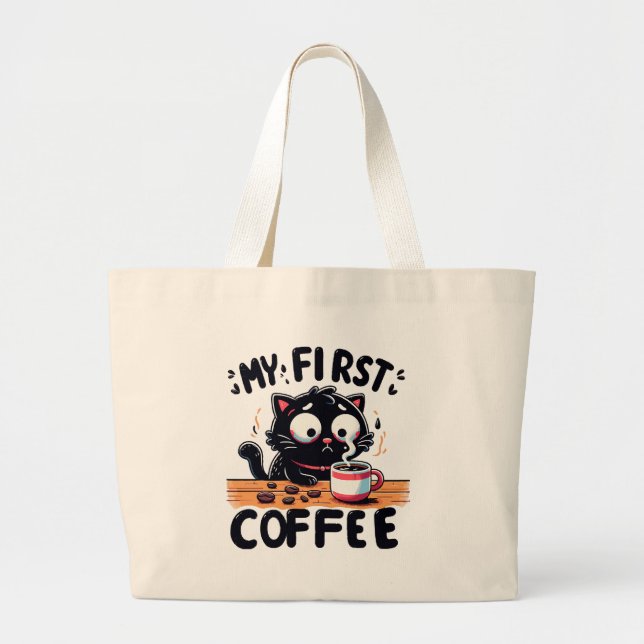 Första Svarta Kaffeäventyret Jumbo Tygkasse (Framsidan)