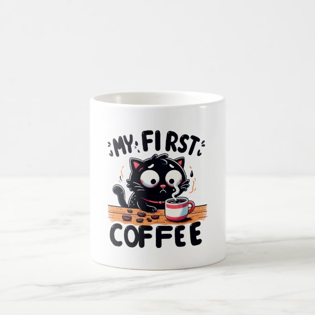 Första svarta kaffeäventyret kaffemugg (Center)